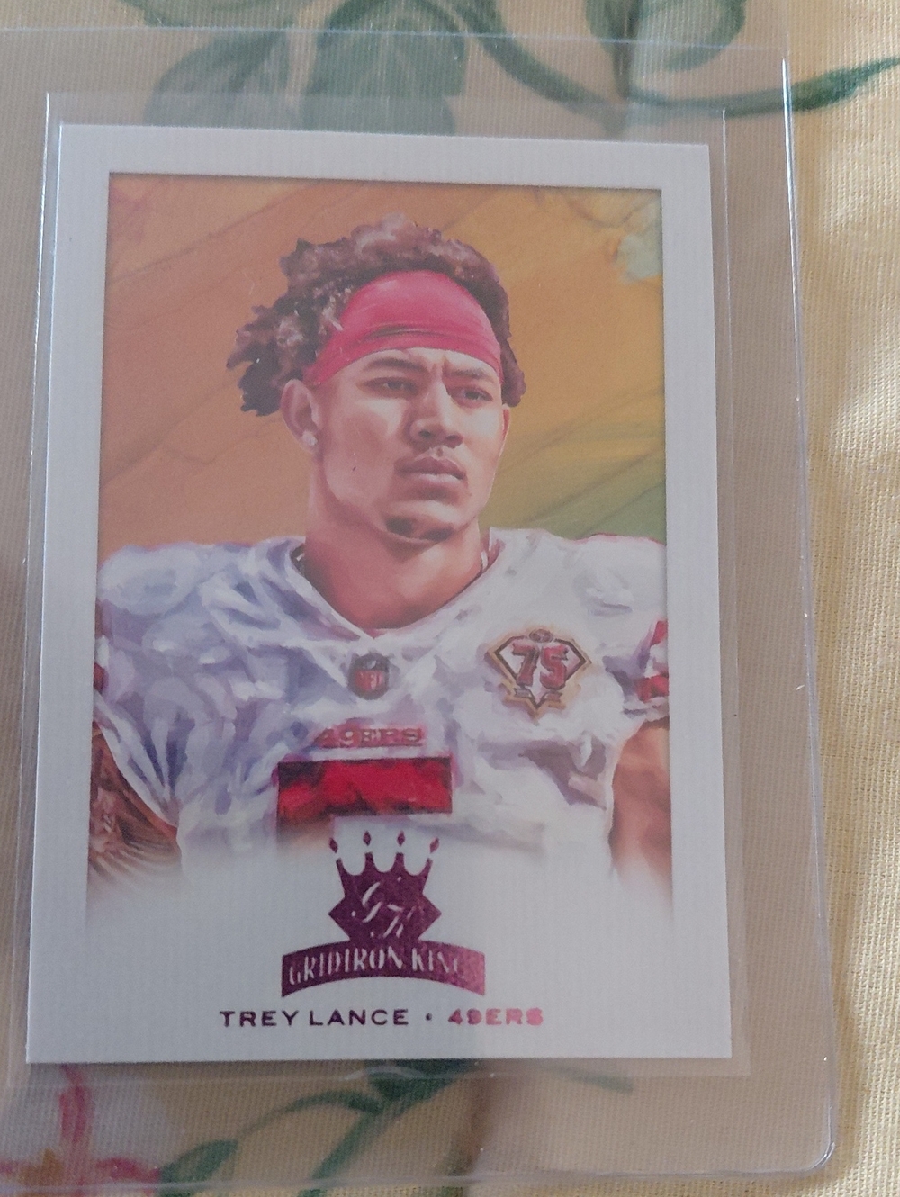 Trey Lance San Francisco 49ers Red Football Trading Card